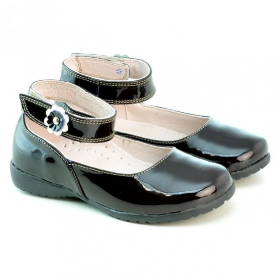 Chaussures petits enfants 17c vernis café