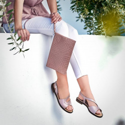 Sandales femme 5059 rose poudré lifestyle