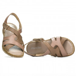 Sandales femme 5062 cappuccino combiné