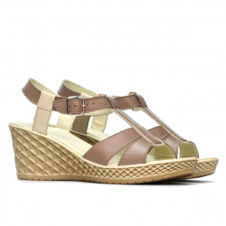 Sandales femme 5065 cappuccino combiné