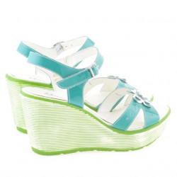 Sandales femme 5006 vernis vert