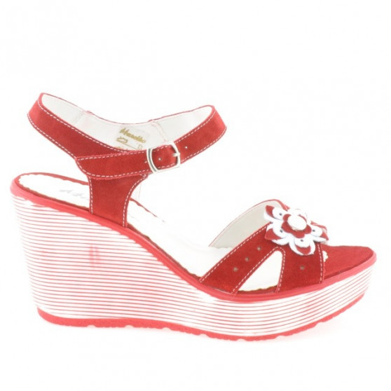Sandales femme 5006 velours rouge Sandales femme 5006 velours rouge
