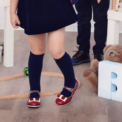 Chaussures enfants petits 51c verni bordeaux+blanc