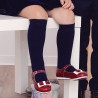 Chaussures enfants petits 51c verni bordeaux+blanc