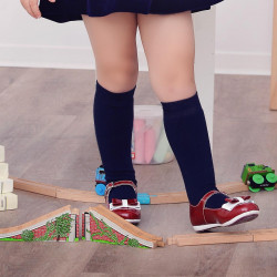 Chaussures enfants petits 51c verni bordeaux+blanc
