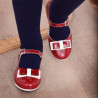 Chaussures enfants petits 51c verni bordeaux+blanc lifestyle
