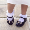 Chaussures enfants petits 51c vernis noir+beige
