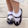 Chaussures enfants petits 51c vernis noir+beige