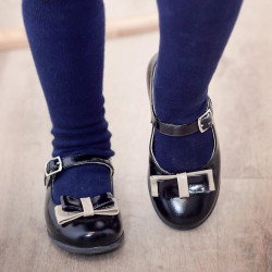 Chaussures enfants petits 51c vernis noir+beige