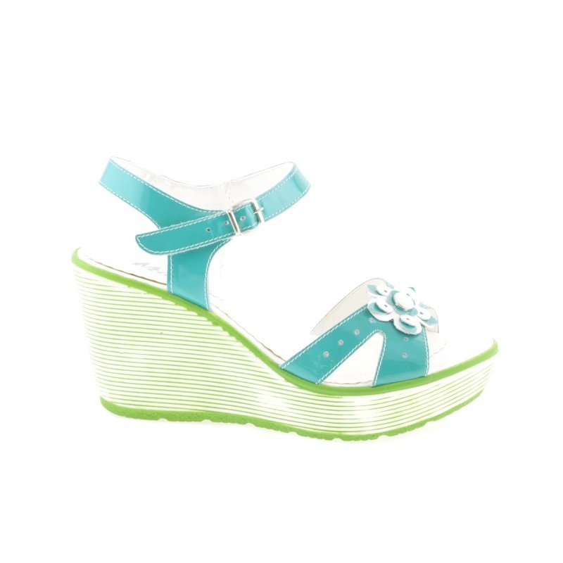 Sandales femme 5006 vernis vert