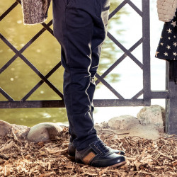 Chaussures enfants 164 indigo+marron