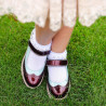 Chaussures enfants 153 vernis bordeaux combiné lifestyle