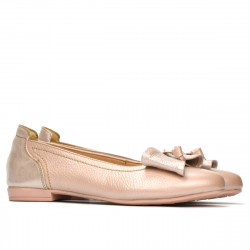Ballerines femme 6014 poudre nacré combiné