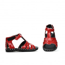 Sandales enfants petits 66c vernis rouge