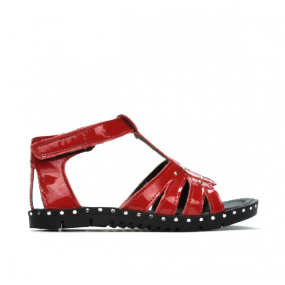 Sandales enfants petits 66c vernis rouge Sandales enfants petits 66c vernis rouge