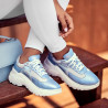 Baskets femme 6015 bleu nacré combiné