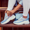 Baskets femme 6015 bleu nacré combiné