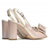 Sandales femme 1256 satin poudré