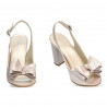 Sandales femme 1256 satin poudré