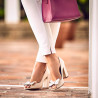 Sandales femme 1271 beige nacré lifestyle