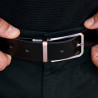 Ceinture homme 35b bicolore noir+marron