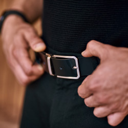 Ceinture homme 35b bicolore noir+marron lifestyle
