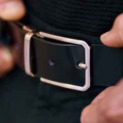 Ceinture homme 35b bicolore noir+marron