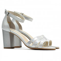 Sandales femme 1277 argent satinées
