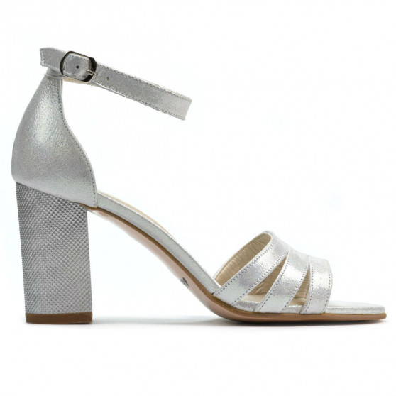 Sandales femme 1277 argent satinées Sandales femme 1277 argent satinées