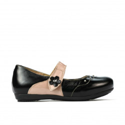 Petits souliers enfants 68c vernis noir combiné