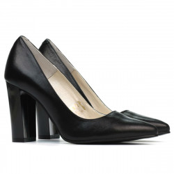 Chaussures élégantes femme 1261 noir satiné