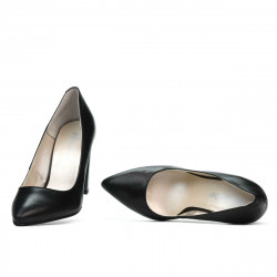 Chaussures élégantes femme 1261 noir satiné