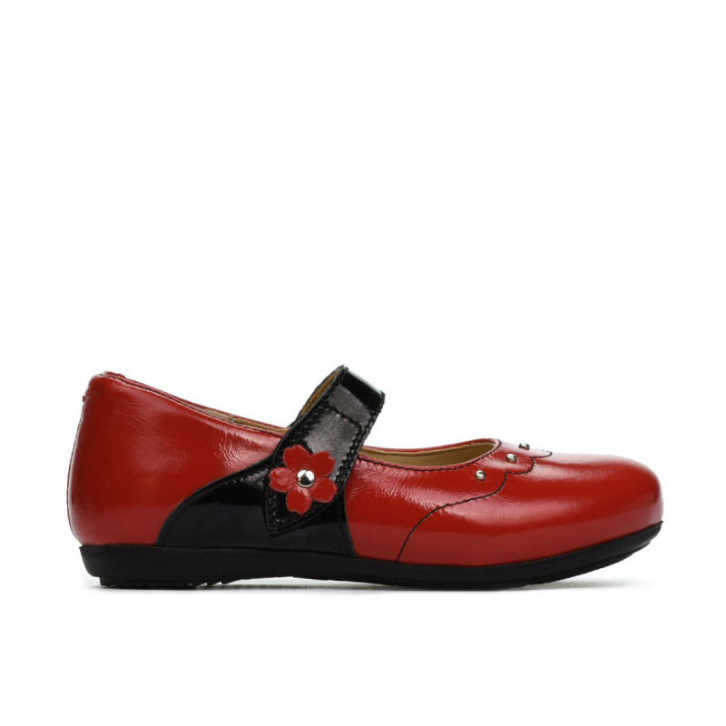 Chaussures petits enfants 68c vernis rouge combiné