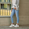 Baskets femme 6015 blanc nacré combiné