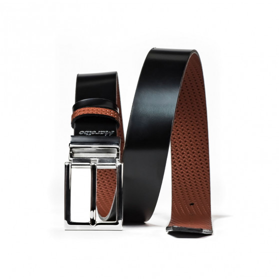 Ceinture hommes 36b noir+marron pressé (bicolore) Ceinture hommes 36b noir+marron pressé (bicolore)