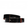 Ceinture hommes 36b noir+marron pressé (bicolore)