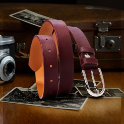 Ceinture femme 06m bordeaux lifestyle