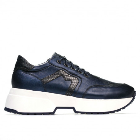 Baskets femme 6019 indigo nacré combiné