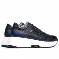 Baskets femme 6019 indigo nacré combiné
