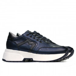Baskets femme 6019 indigo nacré combiné