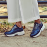 Baskets femme 6019 indigo nacré combiné lifestyle