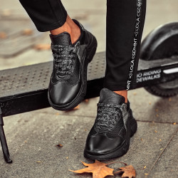 Baskets femme 6015 noir combiné lifestyle