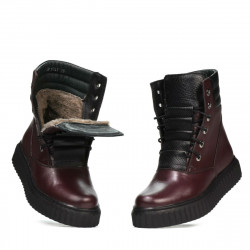 Bottes femme 3343 bordeaux combiné