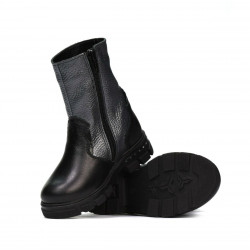 Bottes enfants petits 103c noir+anthracite