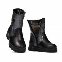 Bottes enfants petits 103c noir+anthracite