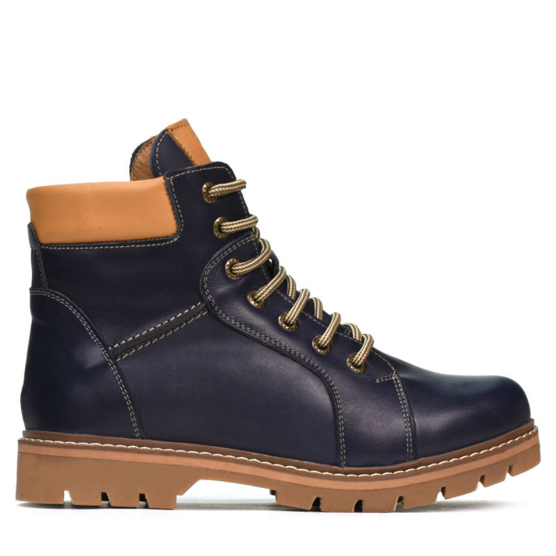 Bottes adolescents 439-1 indigo+marron