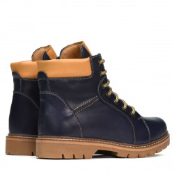 Bottes adolescents 439-1 indigo+marron