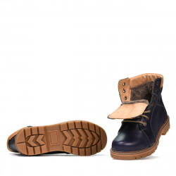 Bottes adolescents 439-1 indigo+marron