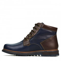 Bottes homme 497 indigo+marron