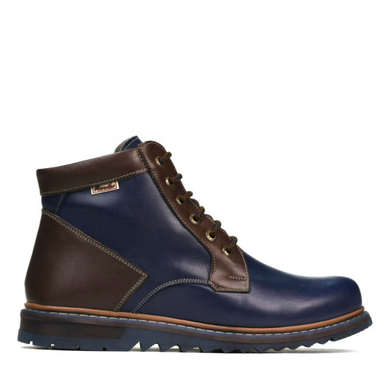 Bottes homme 497 indigo+marron Bottes homme 497 indigo+marron